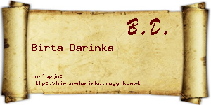 Birta Darinka névjegykártya